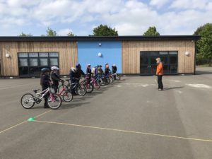 Cycle training at a school